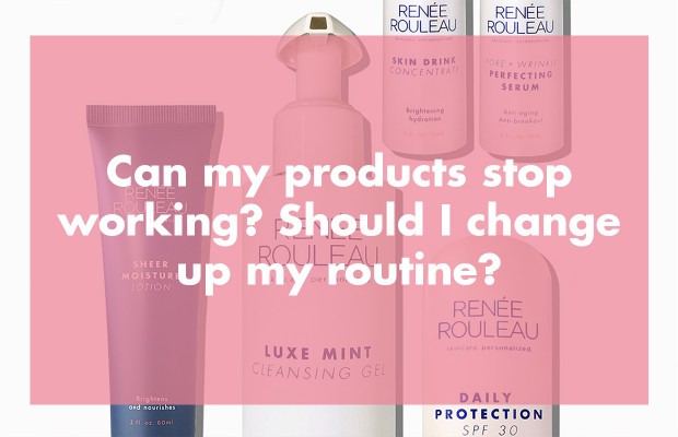 Renee Rouleau products behind a pink tint