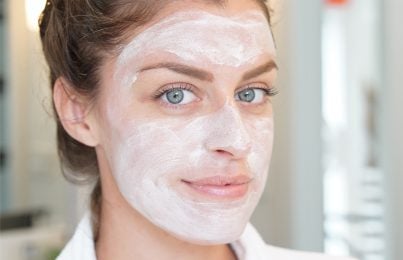 woman with a facemask on