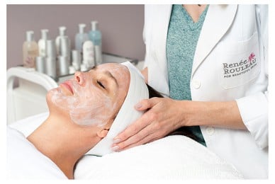 a woman getting a chemical peal by Renee Rouleau
