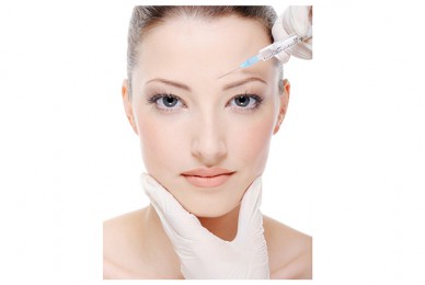 a woman getting a botox injection