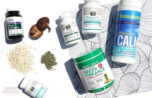 a collection of vitamins and supplements