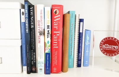a bookshelf with books on it
