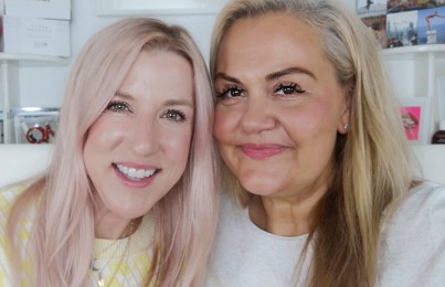 Renee Rouleau and Caroline Hirons smiling at the camera