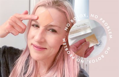 Renée Rouleau using a botox patch