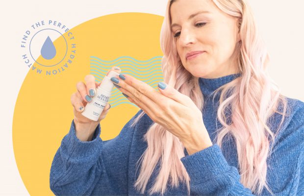Renée Rouleau applying hydrating serum