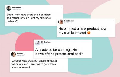 people struggling with skin problems
