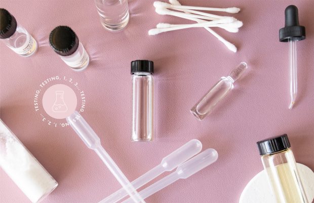 lab testing equipment to test the skincare products